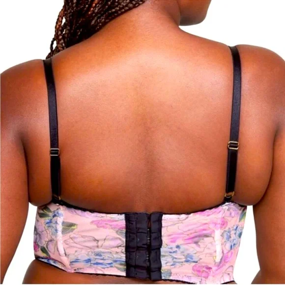 NWT Victoria’s Secret’s 38DD Very Sexy Floral Embroidery Push-Up Padded Bustier